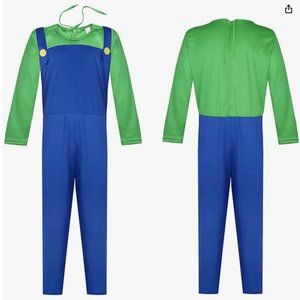 Super Mario Luigi Halloween Costume Adult Size XL
